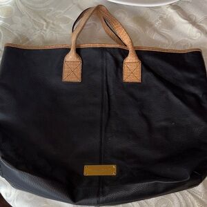 Pulicati Black and Gray Leather Bag